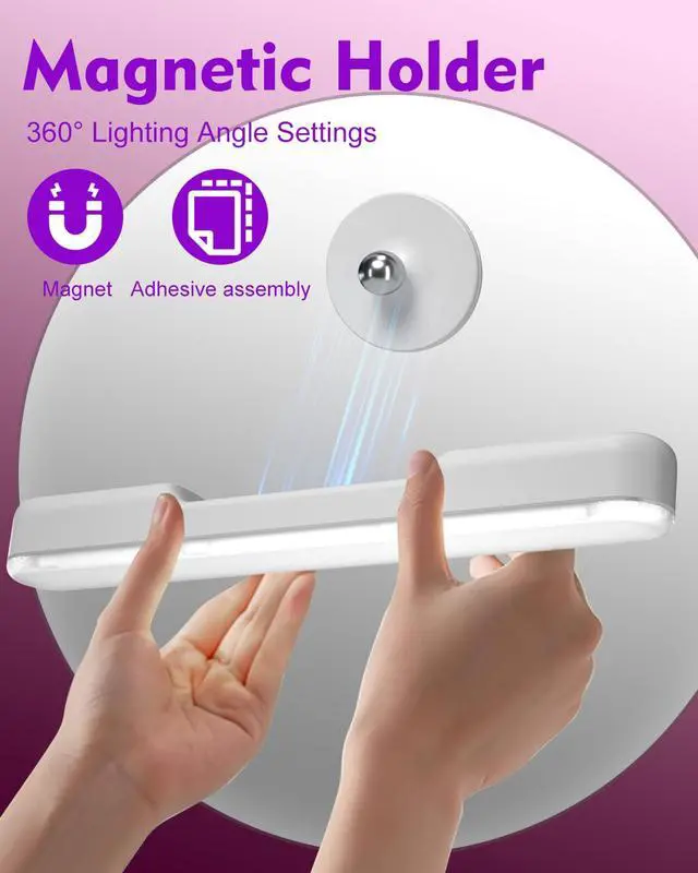 Alt view image 5 of 5 - Makeup Mirror Lights Stick On Mirror