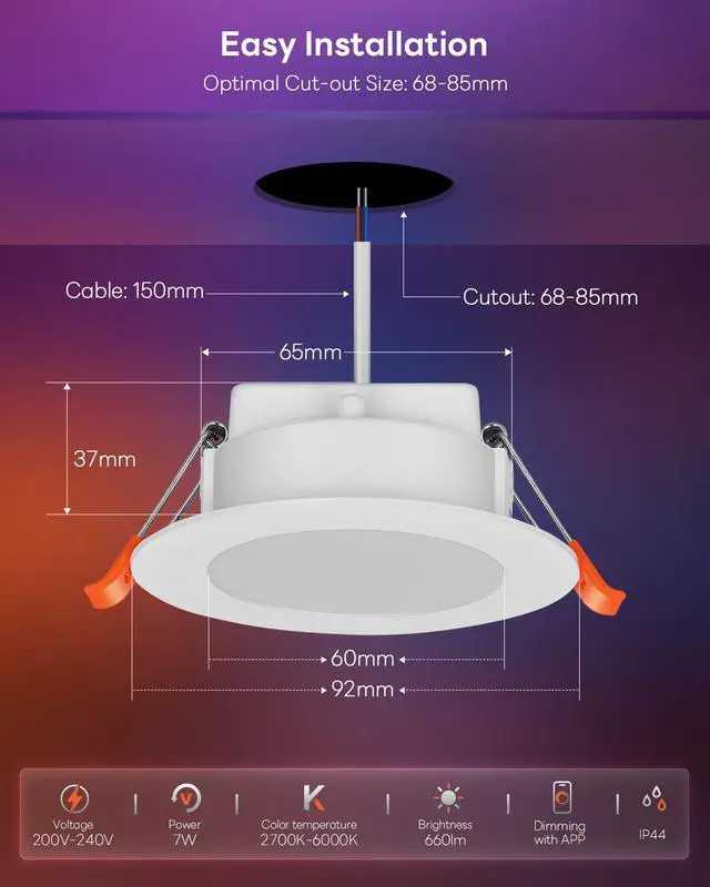Alt view image 4 of 7 - Smart LED Downlights for Ceiling