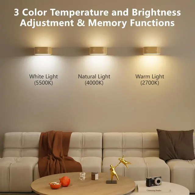 Alt view image 2 of 5 - Rechargeable Wall Light