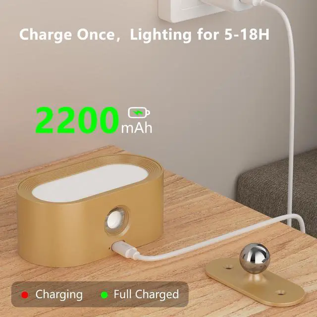 Alt view image 3 of 5 - Rechargeable Wall Light