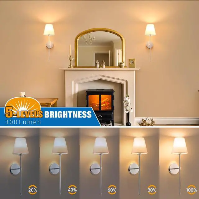 Alt view image 5 of 5 - 19.9 inch Battery Operated Wall Light