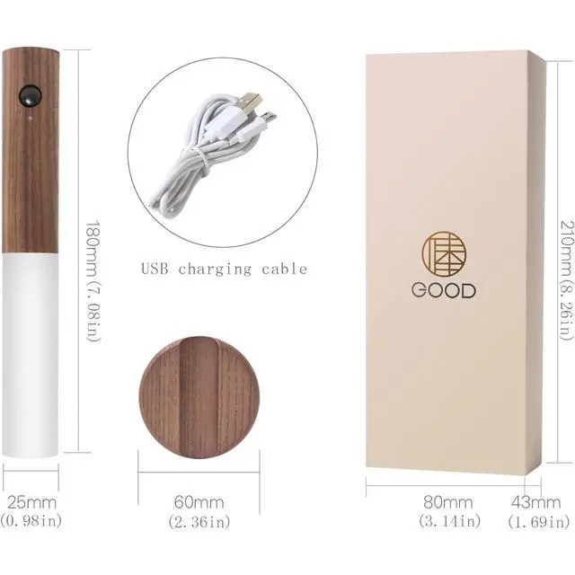 Alt view image 5 of 5 - Motion Sensor Night Light Portable Battery Lamp Removable Magnetic Wireless