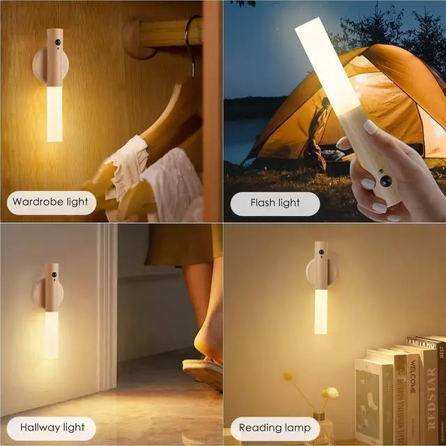 Alt view image 4 of 5 - Motion Sensor Night Light Portable Battery Lamp Removable Magnetic Wireless