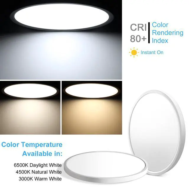 Alt view image 5 of 5 - LightingWill 24W LED Flush Ceiling Light