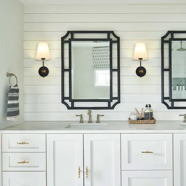 Alt view image 7 of 7 - Set of 2 Black and Gold Wall Lights for Living Room Bedrooms