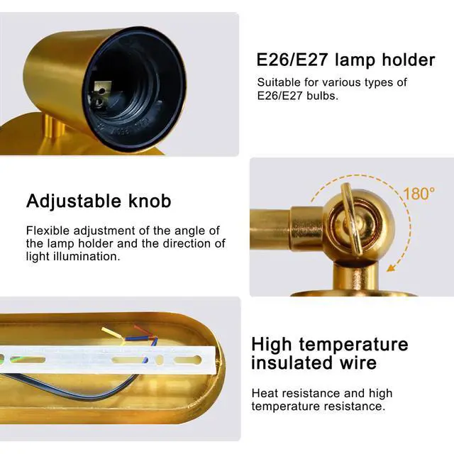 Alt view image 3 of 5 - 2 Pack Industrial Wall Lights