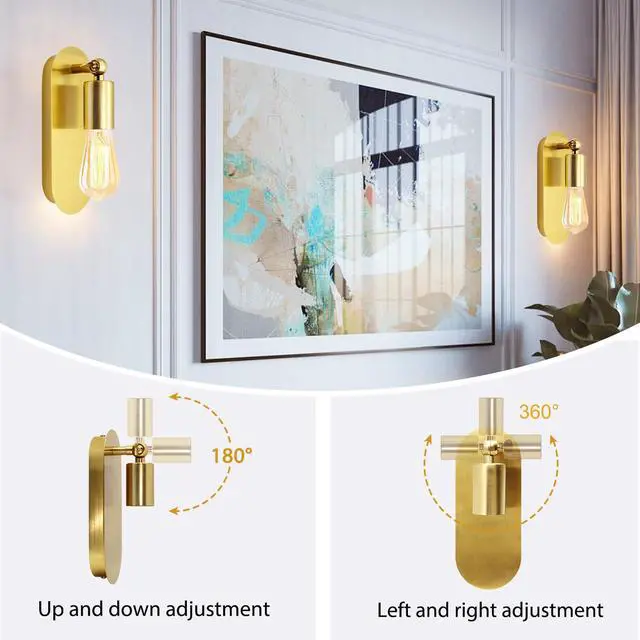Alt view image 4 of 5 - 2 Pack Industrial Wall Lights