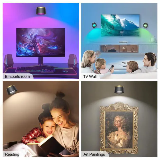Alt view image 3 of 5 - Battery Operated Wall Lights 2 Pack