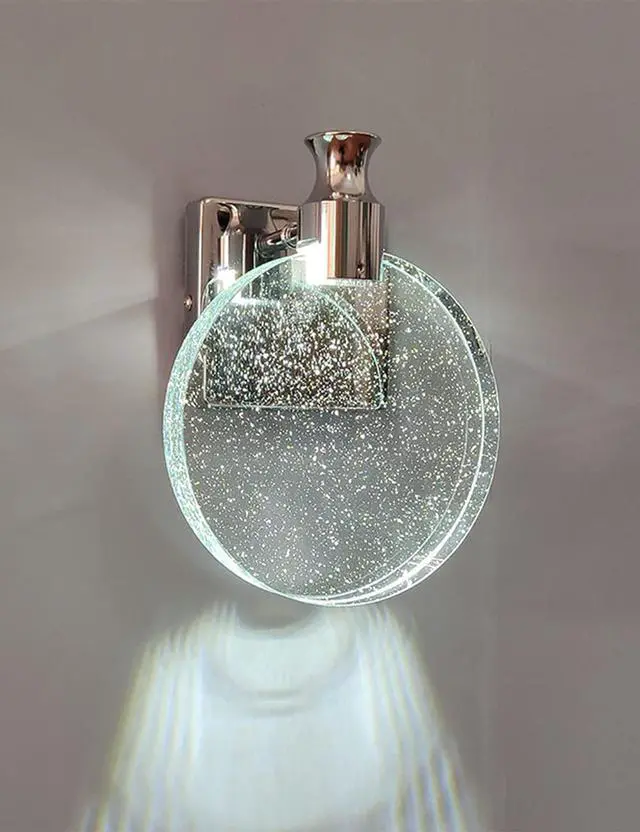 Main image of Round LED Crystal Wall Light for Living Room Bedroom