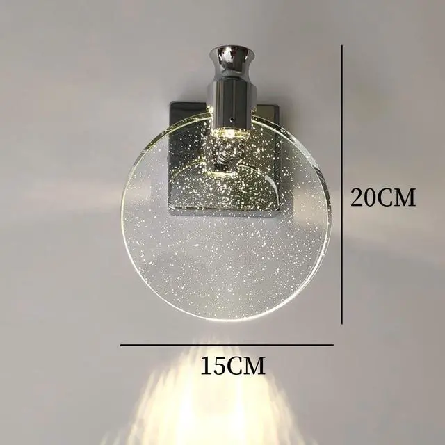 Alt view image 2 of 6 - Round LED Crystal Wall Light for Living Room Bedroom