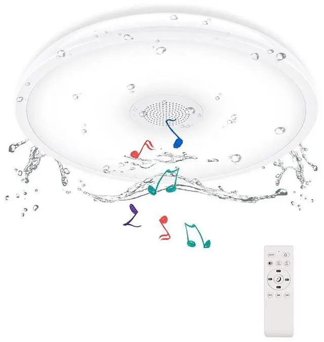 Main image of Bathroom Ceiling Light with Bluetooth Speaker and Remote Control Waterproof