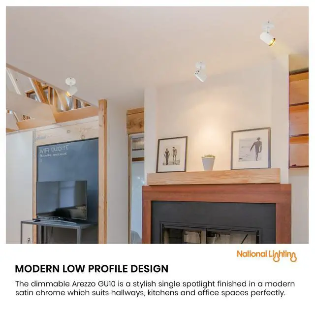 Alt view image 4 of 5 - National Lighting Adjustable Single Spotlight - IP20 Rated