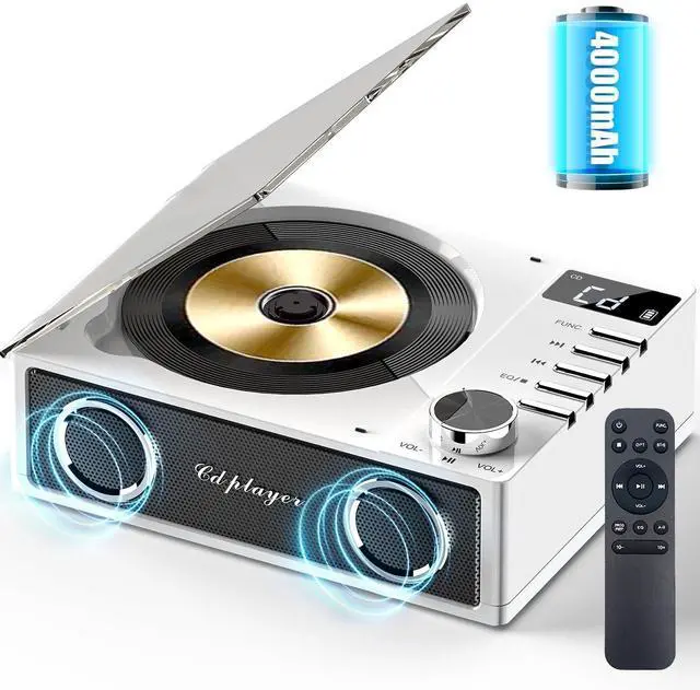 Main image of Desktop CD Player With 4000mAh Rechargeable Battery