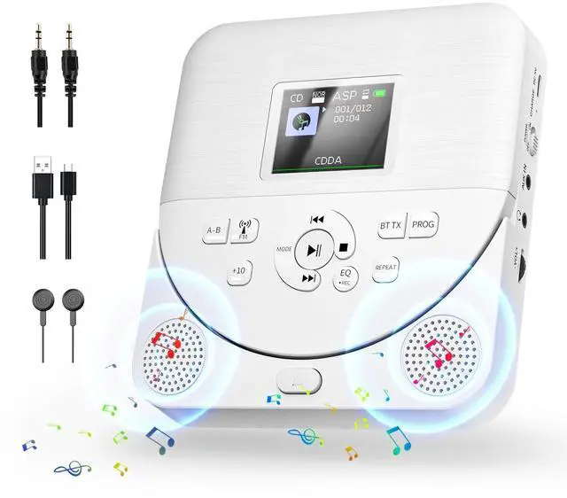 Main image of Portable cd player with bluetooth