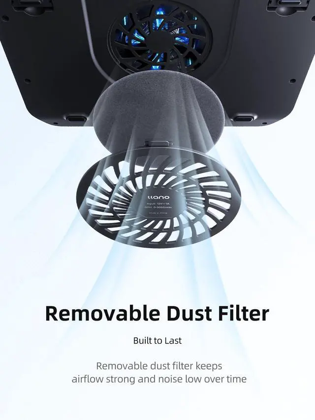 Alt view image 5 of 5 - Pro Laptop Cooling Pad