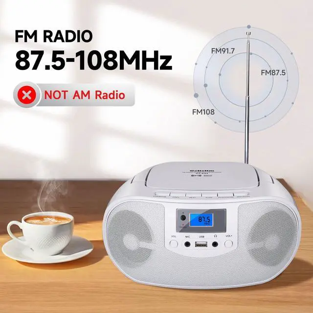 Alt view image 3 of 5 - CD Players for Home with Remote Control