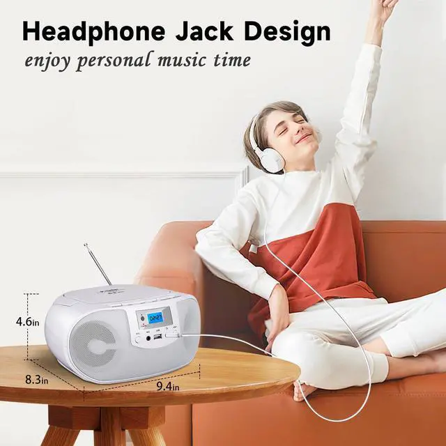 Alt view image 5 of 5 - CD Players for Home with Remote Control