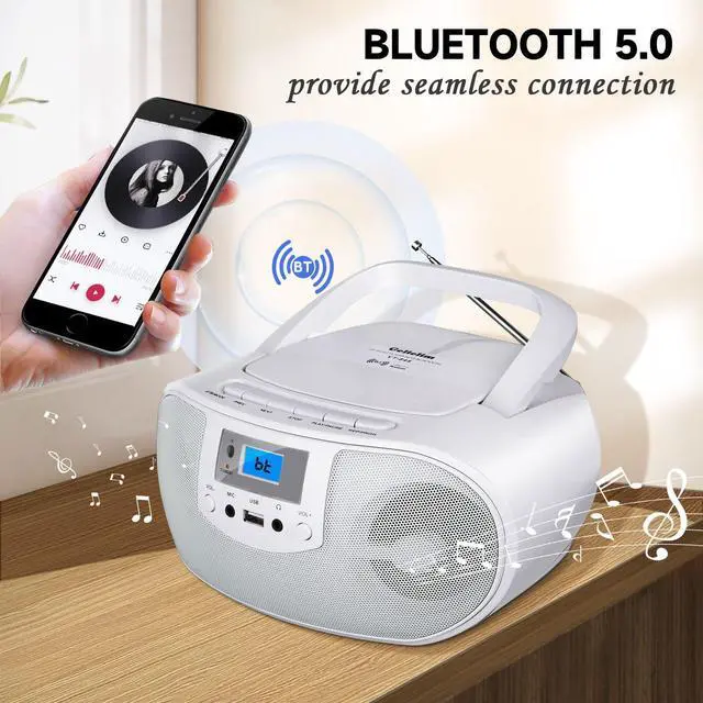 Alt view image 4 of 5 - CD Players for Home with Remote Control
