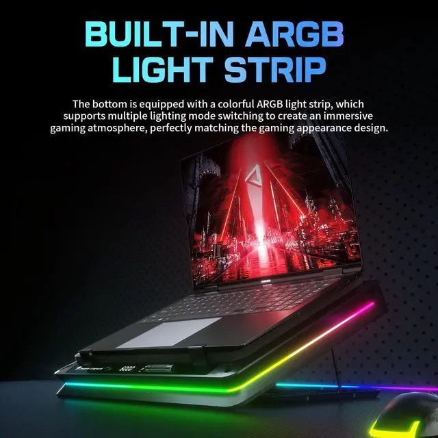 Alt view image 5 of 5 - Laptop Cooling Pad Laptop Cooling Fan Stand