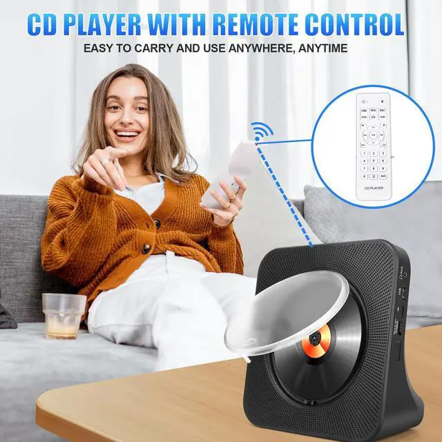 Alt view image 2 of 5 - Portable CD Player with Speakers Bluetooth Desktop CD Player