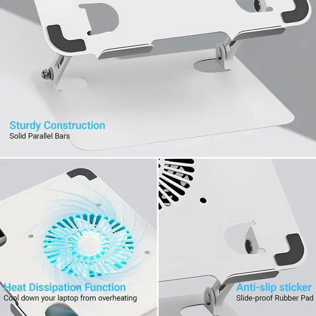 Alt view image 4 of 5 - 1.8Kg Carbon steel Laptop Cooling Pad with Fan