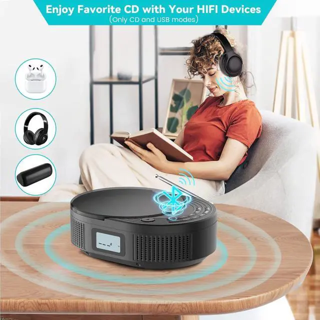 Alt view image 2 of 5 - 2025 NEW Monodeal CD Player with Bluetooth and Radio FM 2 in 1