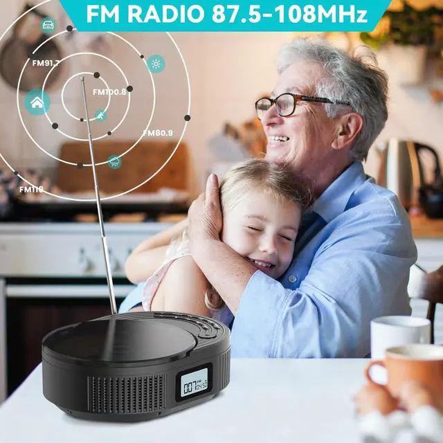 Alt view image 4 of 5 - 2025 NEW Monodeal CD Player with Bluetooth and Radio FM 2 in 1