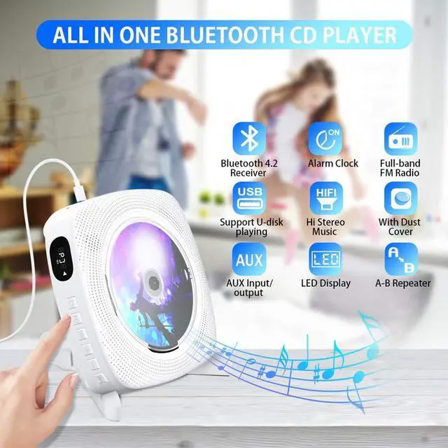 Alt view image 2 of 5 - CD Player with Bluetooth