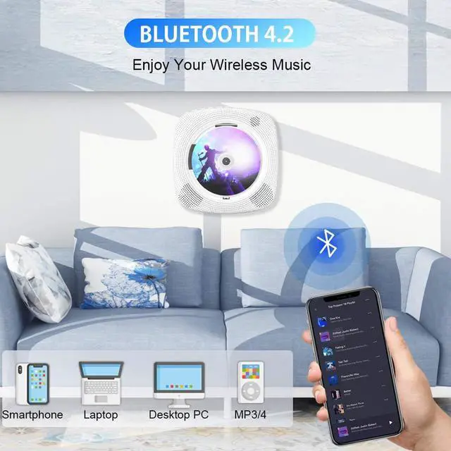 Alt view image 4 of 5 - CD Player with Bluetooth