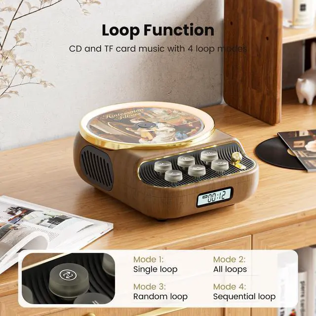 Alt view image 2 of 5 - Retro Portable CD Player