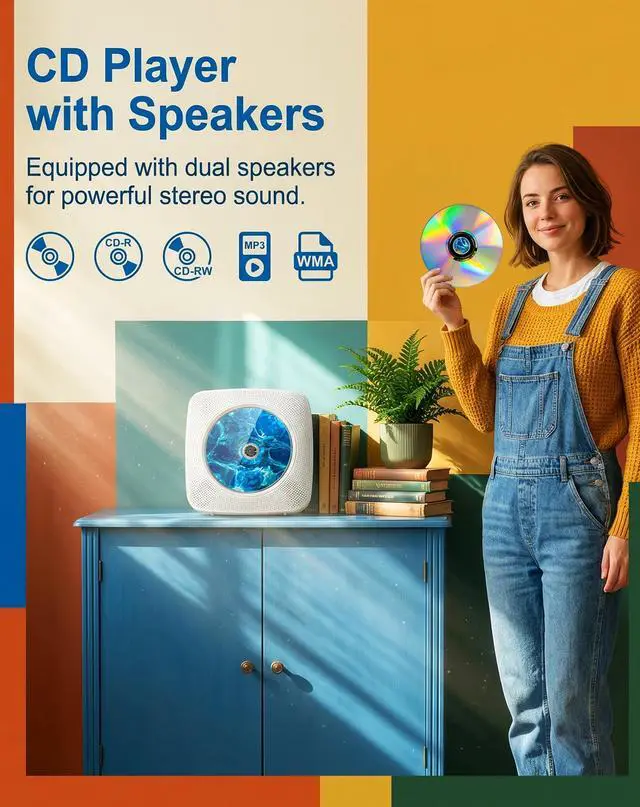 Alt view image 3 of 5 - Portable CD Player Bluetooth Radio with CD-Player