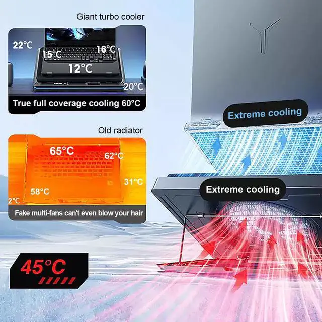 Alt view image 5 of 5 - Gaming Laptop Cooling Pad