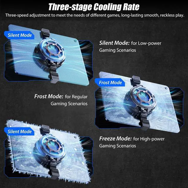 Alt view image 2 of 5 - Magnetic iPad Cooler 30 W Tablet Cooler with 3 Cooling Modes