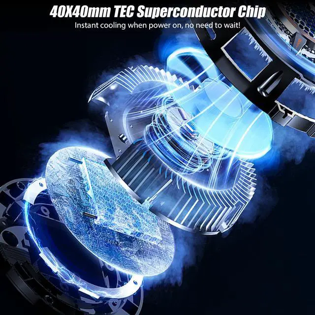 Alt view image 4 of 5 - Magnetic iPad Cooler 30 W Tablet Cooler with 3 Cooling Modes