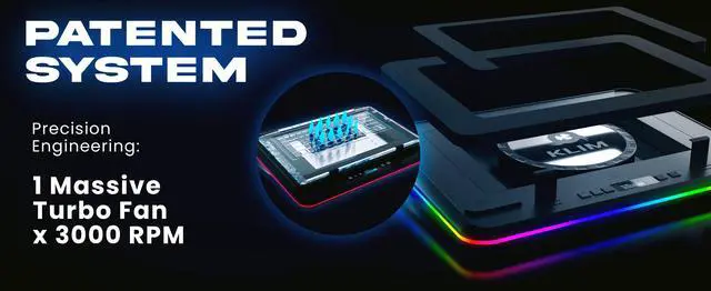 Alt view image 4 of 5 - MAX - RGB Laptop Cooling Pad