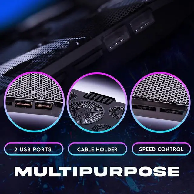 Alt view image 4 of 5 - Laptop Cooling Pad - XL Laptop Cooler