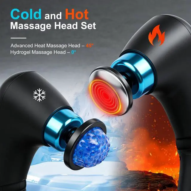 Alt view image 2 of 6 - Massage Gun with Heat & Cold Long Handle Massage Gun Deep Tissue