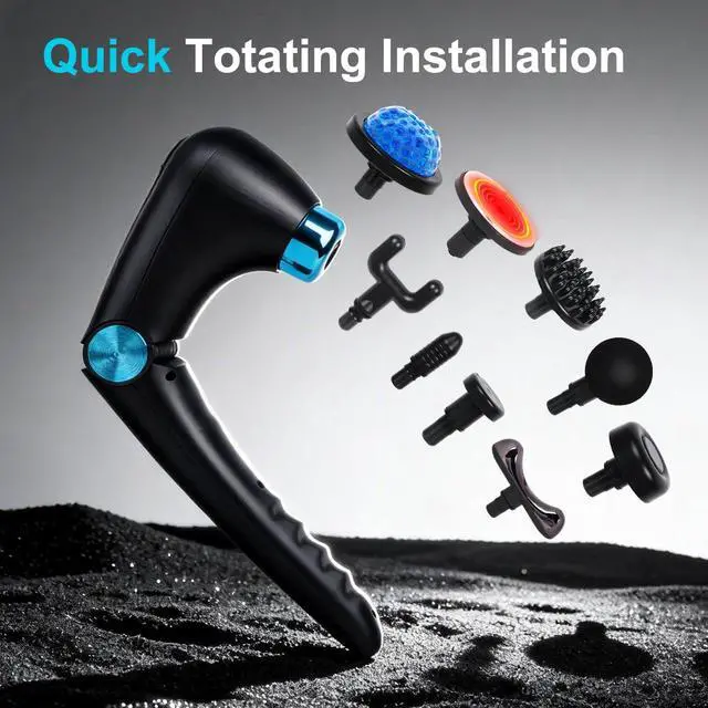 Alt view image 5 of 6 - Massage Gun with Heat & Cold Long Handle Massage Gun Deep Tissue