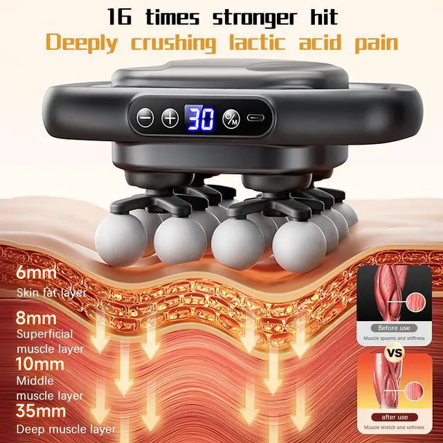 Alt view image 4 of 6 - 16 Head Massage Gun Mini Deep Tissue