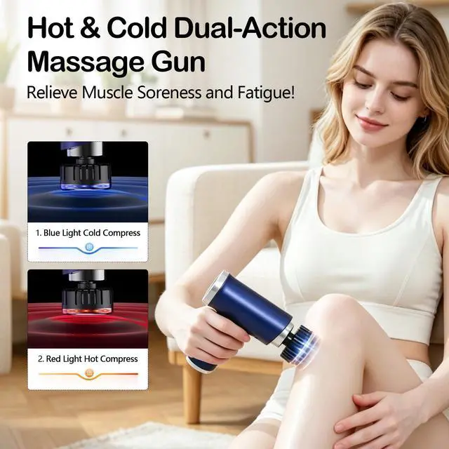 Alt view image 2 of 6 - Massage Gun with Heat and Cold