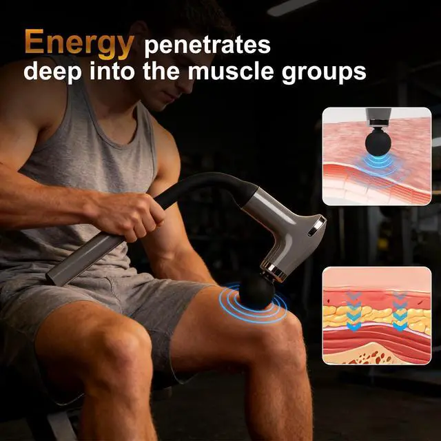 Alt view image 5 of 6 - Massage Gun with 9 Speed 5 Head