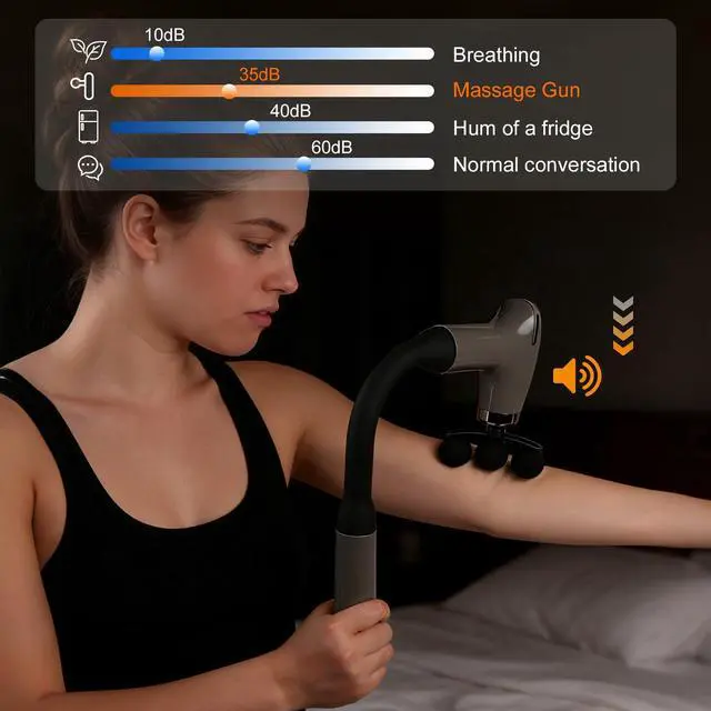 Alt view image 6 of 6 - Massage Gun with 9 Speed 5 Head