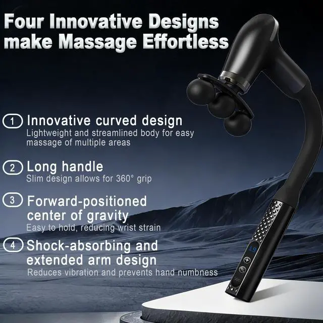 Alt view image 3 of 6 - Massage Gun with Upgraded Extension Handle