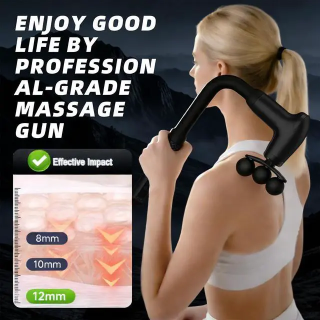 Alt view image 4 of 6 - Massage Gun with Upgraded Extension Handle