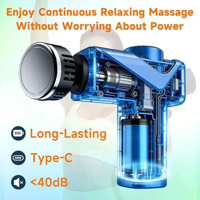 Alt view image 6 of 6 - Massage Gun with Heat Compact Handheld Massager for Home