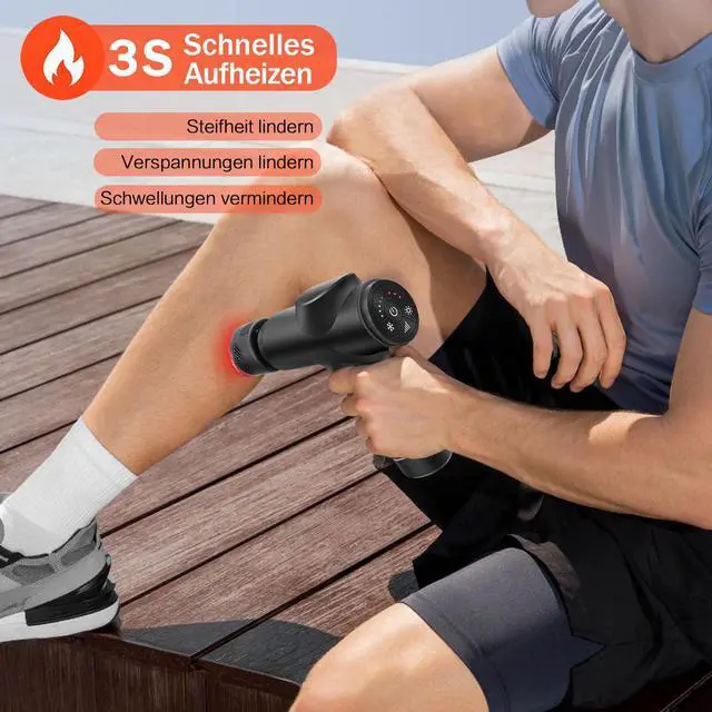 Alt view image 5 of 6 - Massage Gun with Heat & Cold Therapy 0.78 kg Quiet Massage Gun