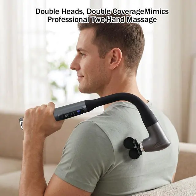 Alt view image 5 of 6 - Deep Tissue Percussion Massager Double-Headed U-Shaped