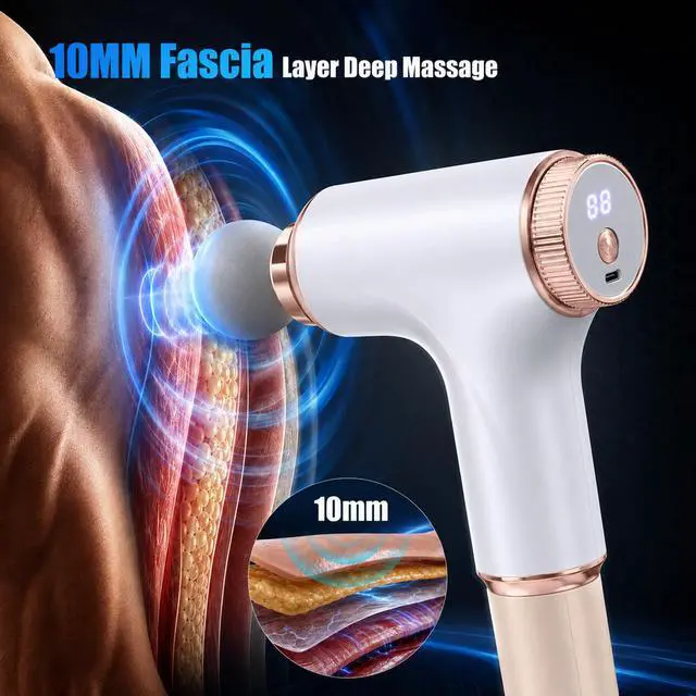 Alt view image 3 of 6 - Massage Gun Deep Tissue 3 in 1 Detachable Handle