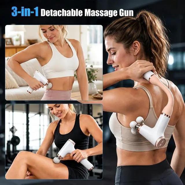 Alt view image 4 of 6 - Massage Gun Deep Tissue 3 in 1 Detachable Handle