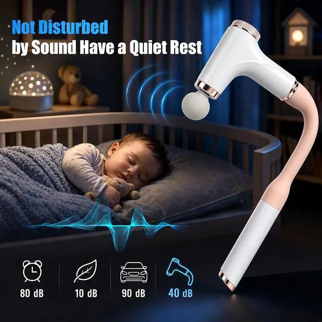 Alt view image 6 of 6 - Massage Gun Deep Tissue 3 in 1 Detachable Handle